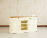 Porto Wooden Two door and Two Drawer Sideboard Cabinet Large - Tv Cabinet - Furniselan Milky-White