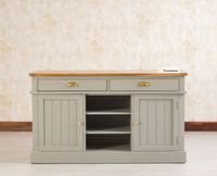 Porto Wooden Two door and Two Drawer Sideboard Cabinet Large - Tv Cabinet - Furniselan Cool-Grey