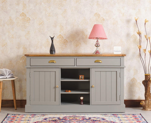 Porto Wooden Two door and Two Drawer Sideboard Cabinet Large - Tv Cabinet - Furniselan Cool-Grey