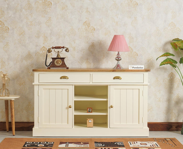 Porto Wooden Two door and Two Drawer Sideboard Cabinet Large - Tv Cabinet - Furniselan