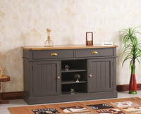 Porto Wooden Two door and Two Drawer Sideboard Cabinet Large - Tv Cabinet - Furniselan Slate-Grey