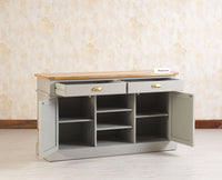 Porto Wooden Two door and Two Drawer Sideboard Cabinet Large - Tv Cabinet - Furniselan Cool-Grey