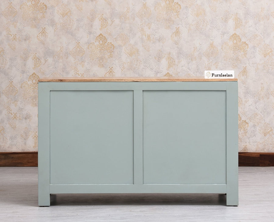 Portugal Solid Wood 6 Drawer Chest of Drawer - Chest of Drawer - Furniselan  Silt-Green