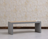 Portugal Solid Wood Coffee Table With Two Stool - Stools - Furniselan - Cool Grey