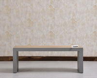 Portugal Solid Wood Coffee Table With Two Stool - Stools - Furniselan - Cool Grey
