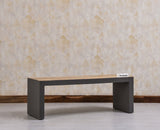 Portugal Solid Wood Coffee Table With Two Stool - Stools - Furniselan - Slate Grey