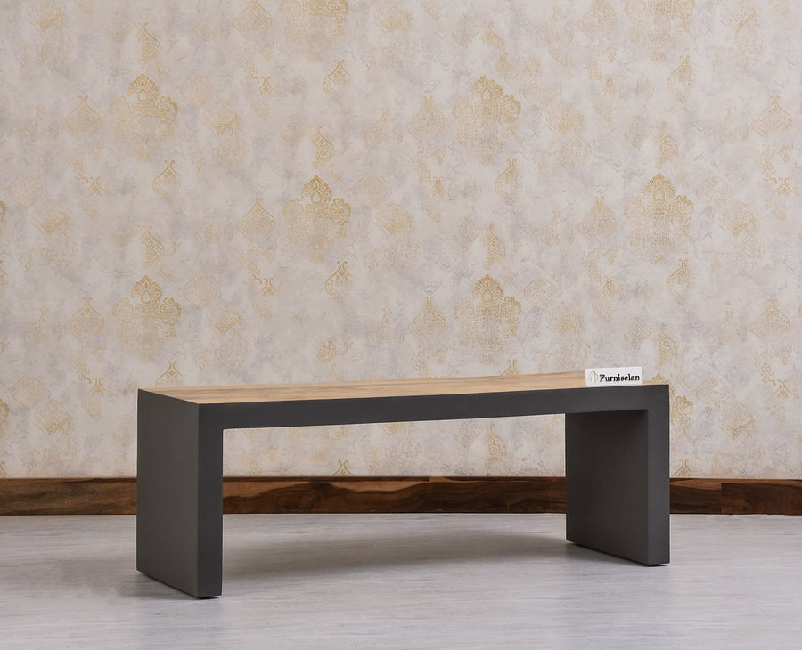 Portugal Solid Wood Coffee Table With Two Stool - Stools - Furniselan - Slate Grey
