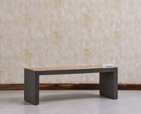 Portugal Solid Wood Coffee Table With Two Stool - Stools - Furniselan - Slate Grey