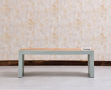 Portugal Solid Wood Coffee Table With Two Stool - Stools - Furniselan - Silt Green