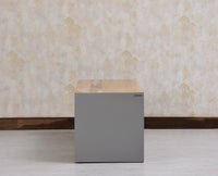 Portugal Solid Wood Coffee Table With Two Stool - Stools - Furniselan - Cool Grey