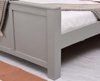 Portugal Solid Wood Queen Size Bed Furniselan Cool Grey