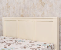 Portugal Solid Wood Queen Size Bed - King Size Bed - Furniselan - Frosty White