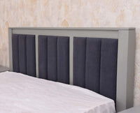 Portugal Solid Wood Queen Size Bed Furniselan Cool Grey