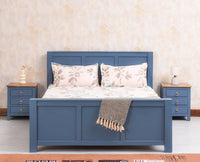 Portugal Solid Wood Queen Size Bed - King Size Bed - Furniselan - China Blue
