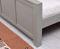 Portugal Solid Wood Queen Size Bed Furniselan Cool Grey