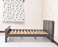 Portugal Solid Wood Queen Size Bed - King Size Bed - Furniselan  Slate Grey
