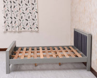 Portugal Solid Wood Queen Size Bed Furniselan Cool Grey