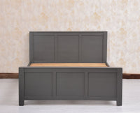 Portugal Solid Wood Queen Size Bed - King Size Bed - Furniselan  Slate Grey