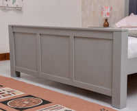 Portugal Solid Wood Queen Size Bed Furniselan Cool Grey