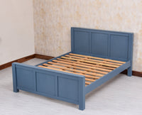 Portugal Solid Wood Queen Size Bed - King Size Bed - Furniselan - China Blue