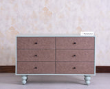 Puebla Solid Wood Six Drawer Chest of Drawer - Sideboard - Furniselan Silt Green 