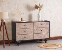 Puebla Solid Wood Six Drawer Chest of Drawer - Sideboard - Furniselan