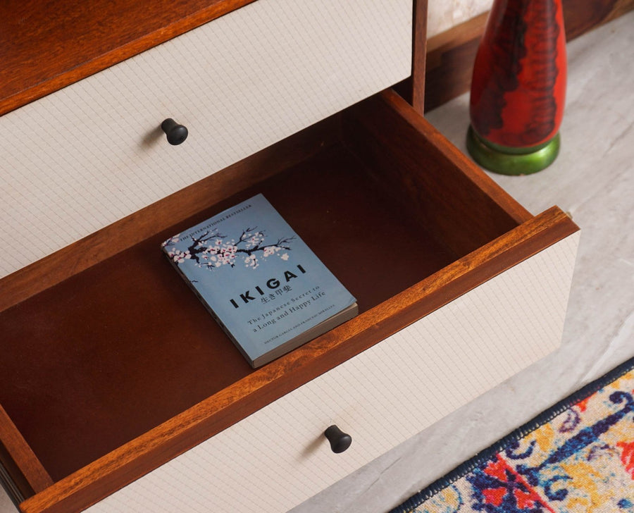 Puebla Solid Wood Six Drawer Chest of Drawer - Sideboard - Furniselan - Brown Finish