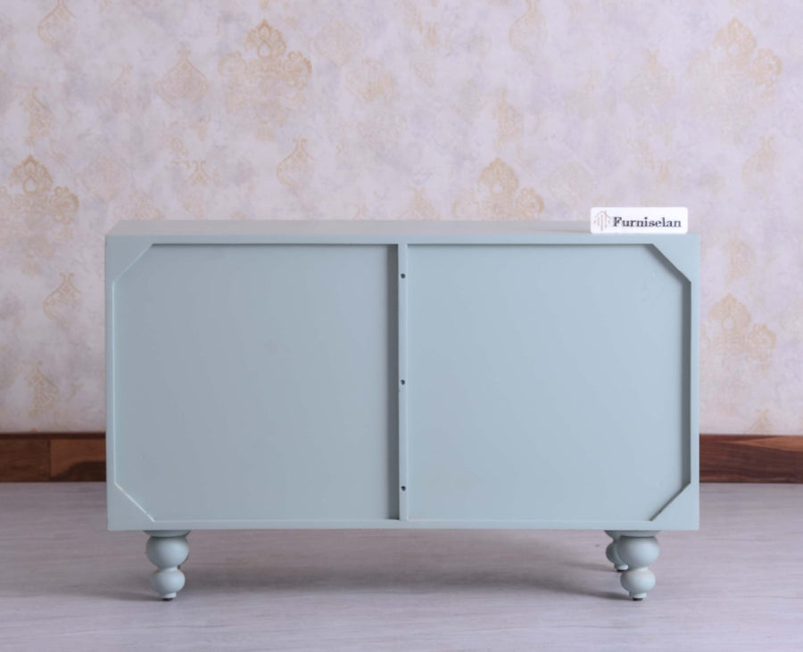 Puebla Solid Wood Six Drawer Chest of Drawer - Sideboard - Furniselan Silt Green 