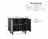 Puebla Solid Wood Two Door Cabinet - Sideboard - Furniselan - Brown-Finish