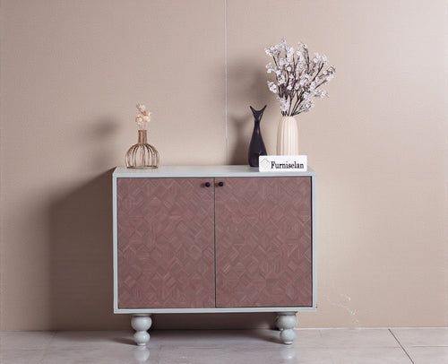 Puebla Solid Wood Two Door Cabinet - Sideboard - Furniselan Silt Green