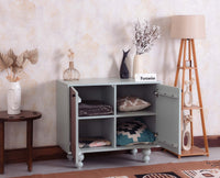 Puebla Solid Wood Two Door Cabinet - Sideboard - Furniselan