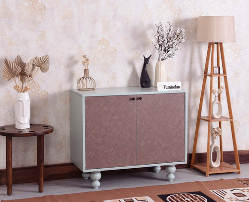 Puebla Solid Wood Two Door Cabinet - Sideboard - Furniselan Silt Green