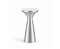 Isla Metal Side Table with Marble - White Marble
