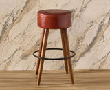 Montaro Wooden Leather Bar Stool
