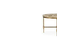 Maeve Marble Coffee Table with Metal - Beige Marble