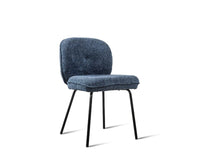 Quantuva Flow Dining Chair – Modern Upholstered Dining Chair for Home & Café Blue