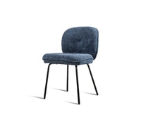 Quantuva Flow Dining Chair – Modern Upholstered Dining Chair for Home & Café Blue