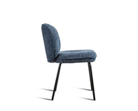 Quantuva Flow Dining Chair – Modern Upholstered Dining Chair for Home & Café Blue