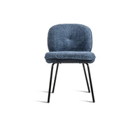 Quantuva Flow Dining Chair – Modern Upholstered Dining Chair for Home & Café Blue