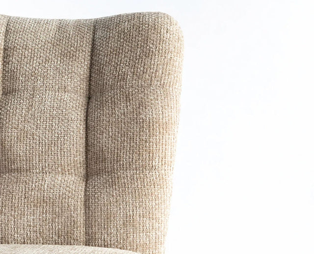 Quintra Nova Bar Chair – Modern Upholstered Bar Chair for Home & Café Textured Beige