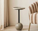 Julian Marble Side Table with Metal