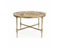 Maeve Marble Coffee Table with Metal - Beige Marble