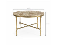 Maeve Marble Coffee Table with Metal - Beige Marble