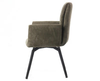 Ripple Ridge Radiance Dining Chair – Modern Upholstered Dining Chair for Home & Café Sage green