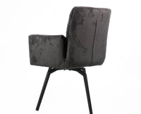 Ripple Ridge Radiance Dining Chair – Modern Upholstered Dining Chair for Home & Café Grey