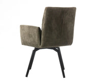 Ripple Ridge Radiance Dining Chair – Modern Upholstered Dining Chair for Home & Café Sage green