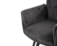 Ripple Ridge Radiance Dining Chair – Modern Upholstered Dining Chair for Home & Café Grey