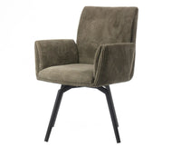 Ripple Ridge Radiance Dining Chair – Modern Upholstered Dining Chair for Home & Café Sage green