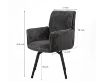 Ripple Ridge Radiance Dining Chair – Modern Upholstered Dining Chair for Home & Café Grey
