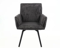 Ripple Ridge Radiance Dining Chair – Modern Upholstered Dining Chair for Home & Café Grey